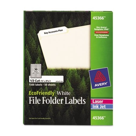 Avery Dennison LABEL, FILING, ECO, 30UP, WH 45366
